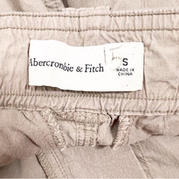 Abercrombie Slouchy Drawstring Cargo Pants Tan Size Small - Picture 4 of 4